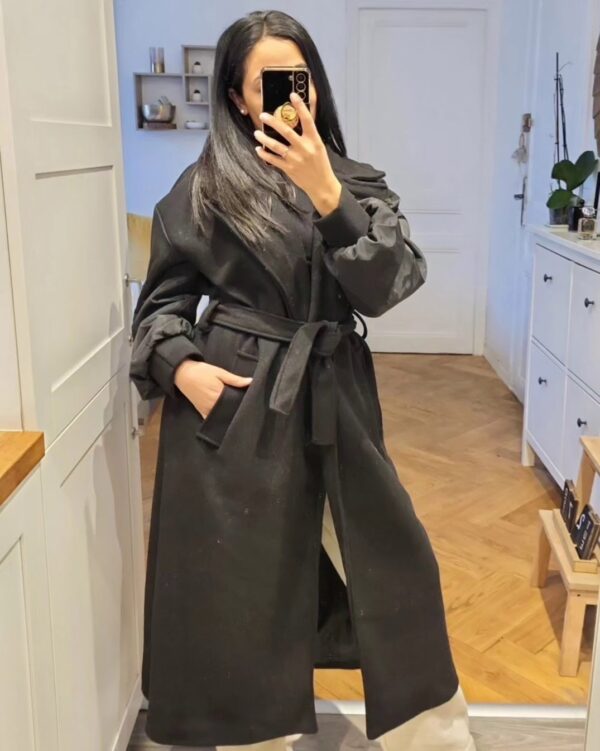 Manteau manches Bomber Noir – Image 3