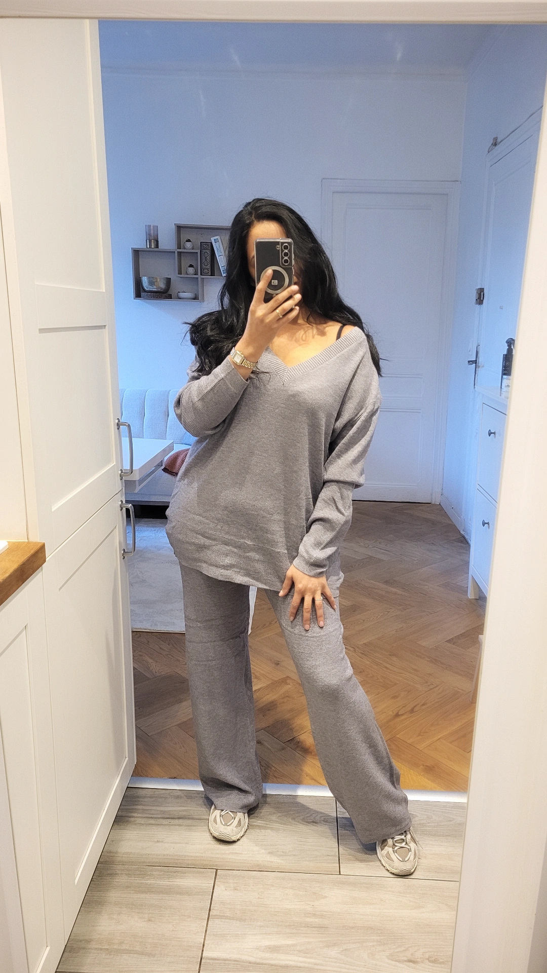 ENSEMBLE LILA GRIS