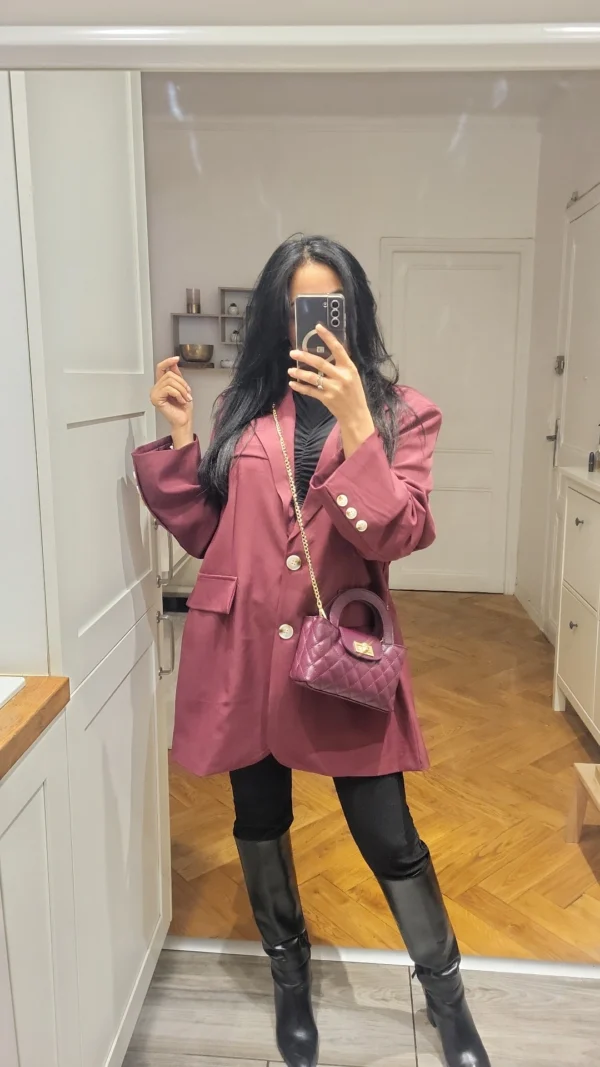 BLAZER BOY FRIEND CERISE – Image 4