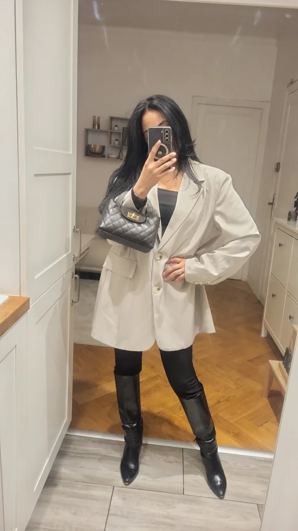 BLAZER BOY FRIEND TAUPE CLAIR – Image 3