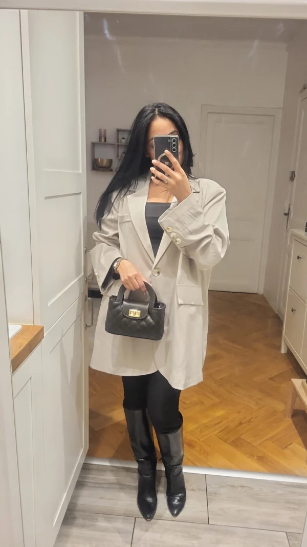 BLAZER BOY FRIEND TAUPE CLAIR – Image 2
