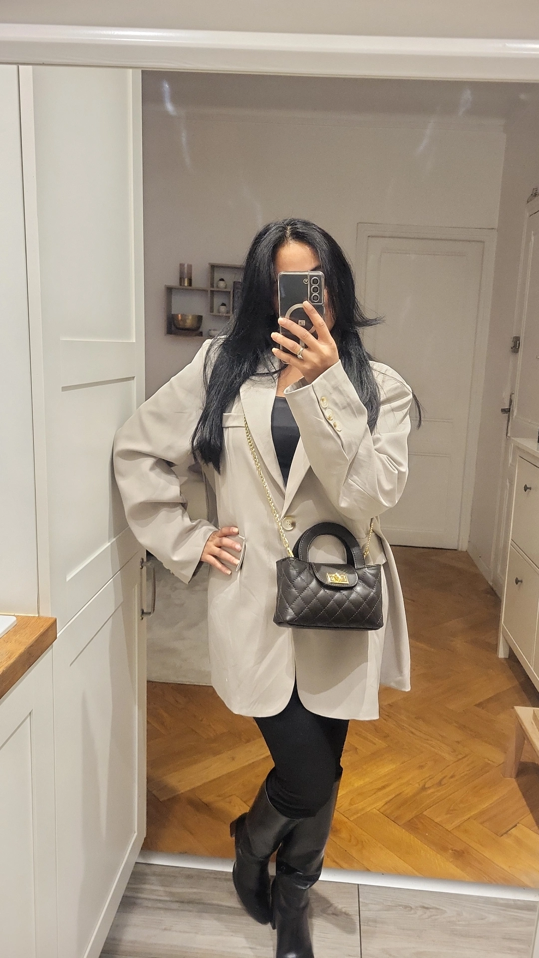 BLAZER BOY FRIEND TAUPE CLAIR