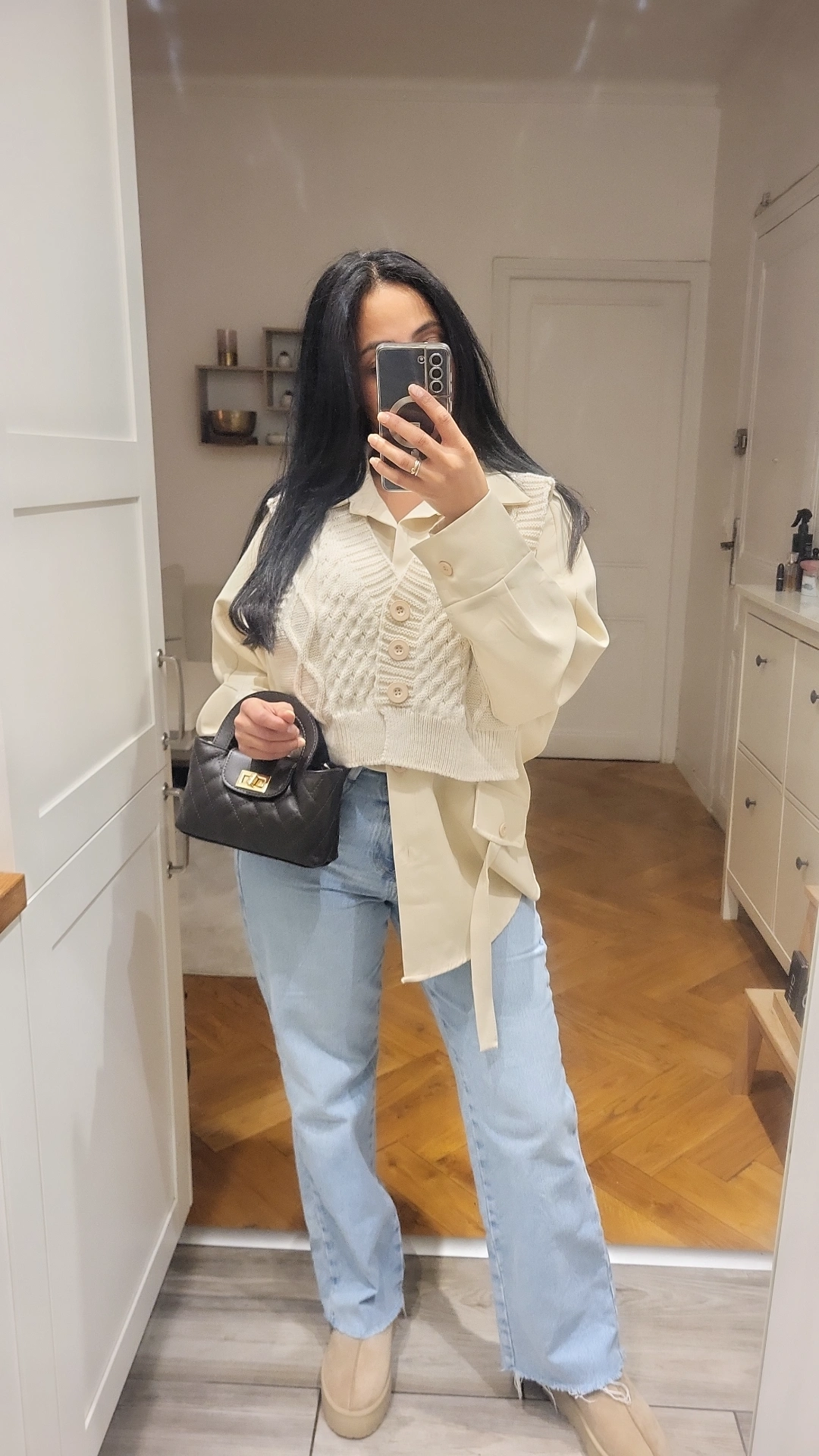 CHEMISE / PULL MAILLE BEIGE