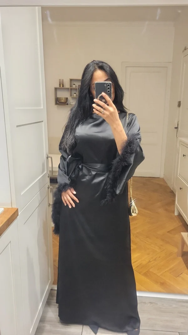 ABAYA PLUME NOIRE – Image 2