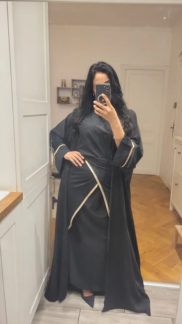 Ensemble Abaya et son Kimono noir