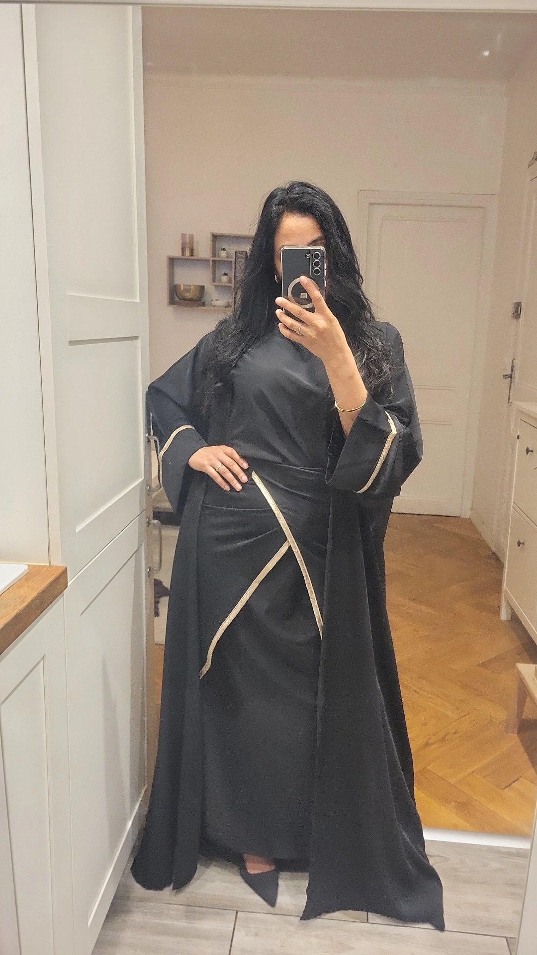 Ensemble Abaya et son Kimono noir