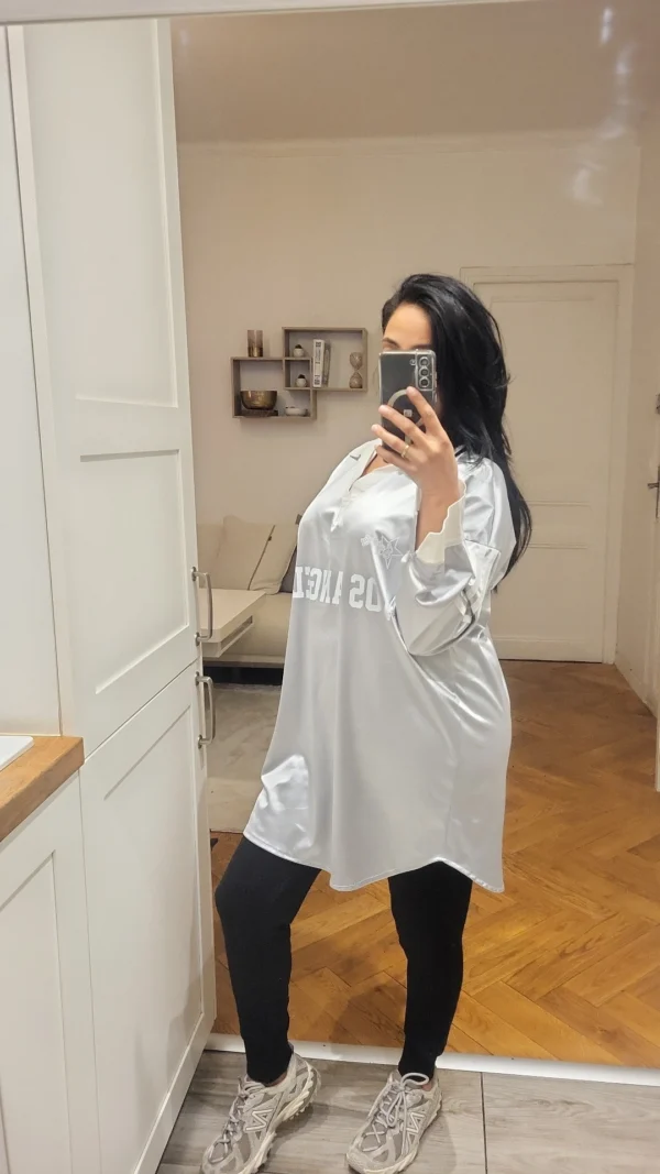 Maillot Satin Goal gris – Image 3