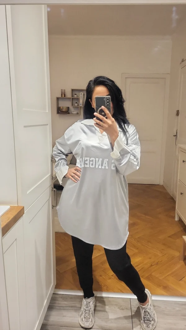 Maillot Satin Goal gris – Image 4