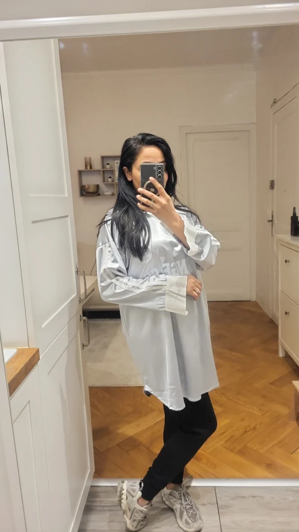 Maillot Satin Goal gris – Image 2