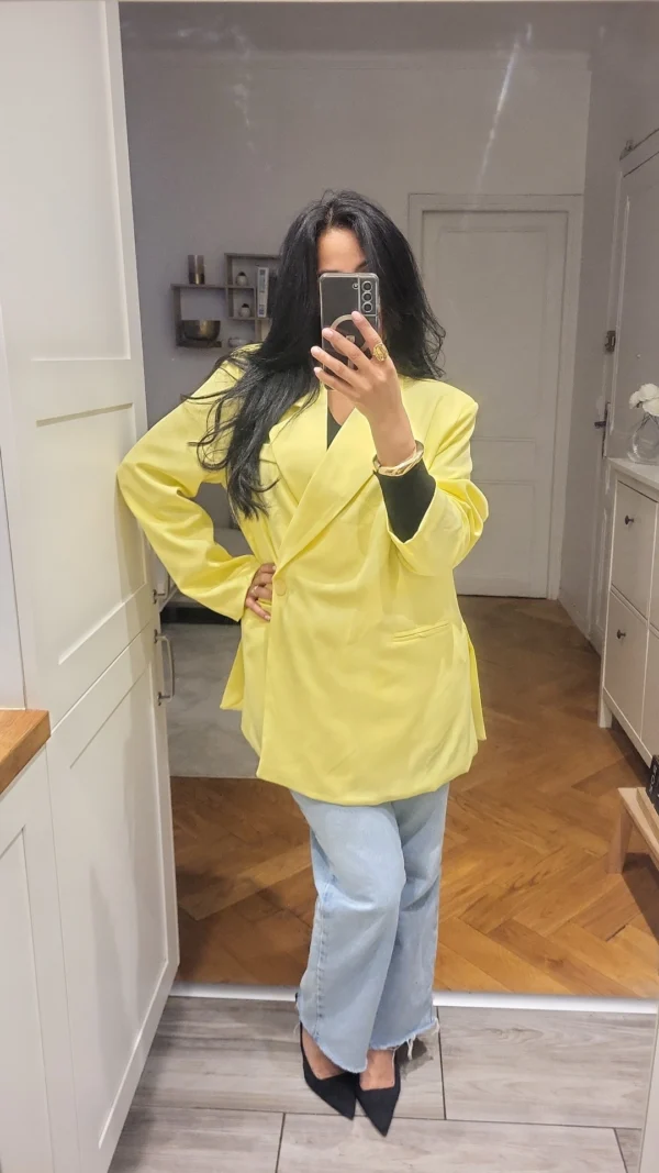Blazer Trendy Jaune – Image 2