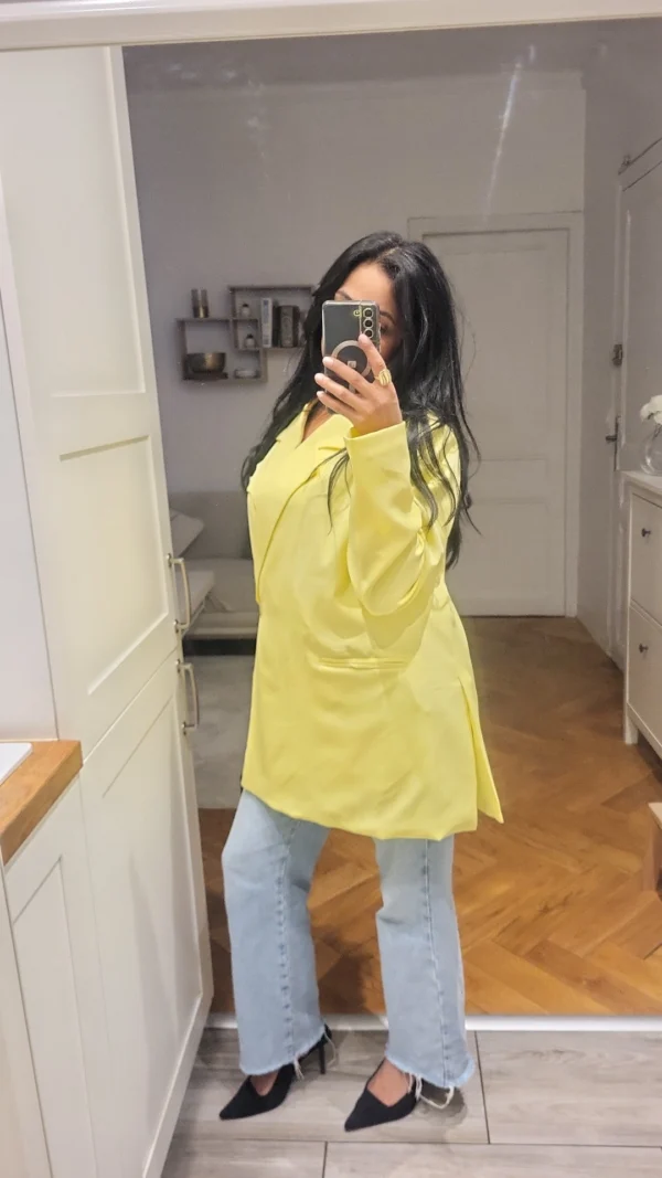 Blazer Trendy Jaune – Image 3