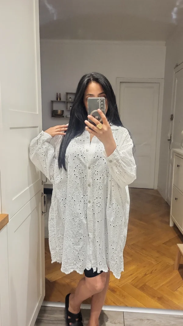 Chemise Broderie anglaise blanche – Image 4