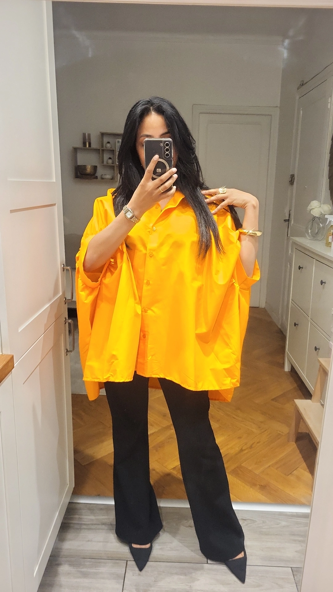 Chemise Papillon Orange