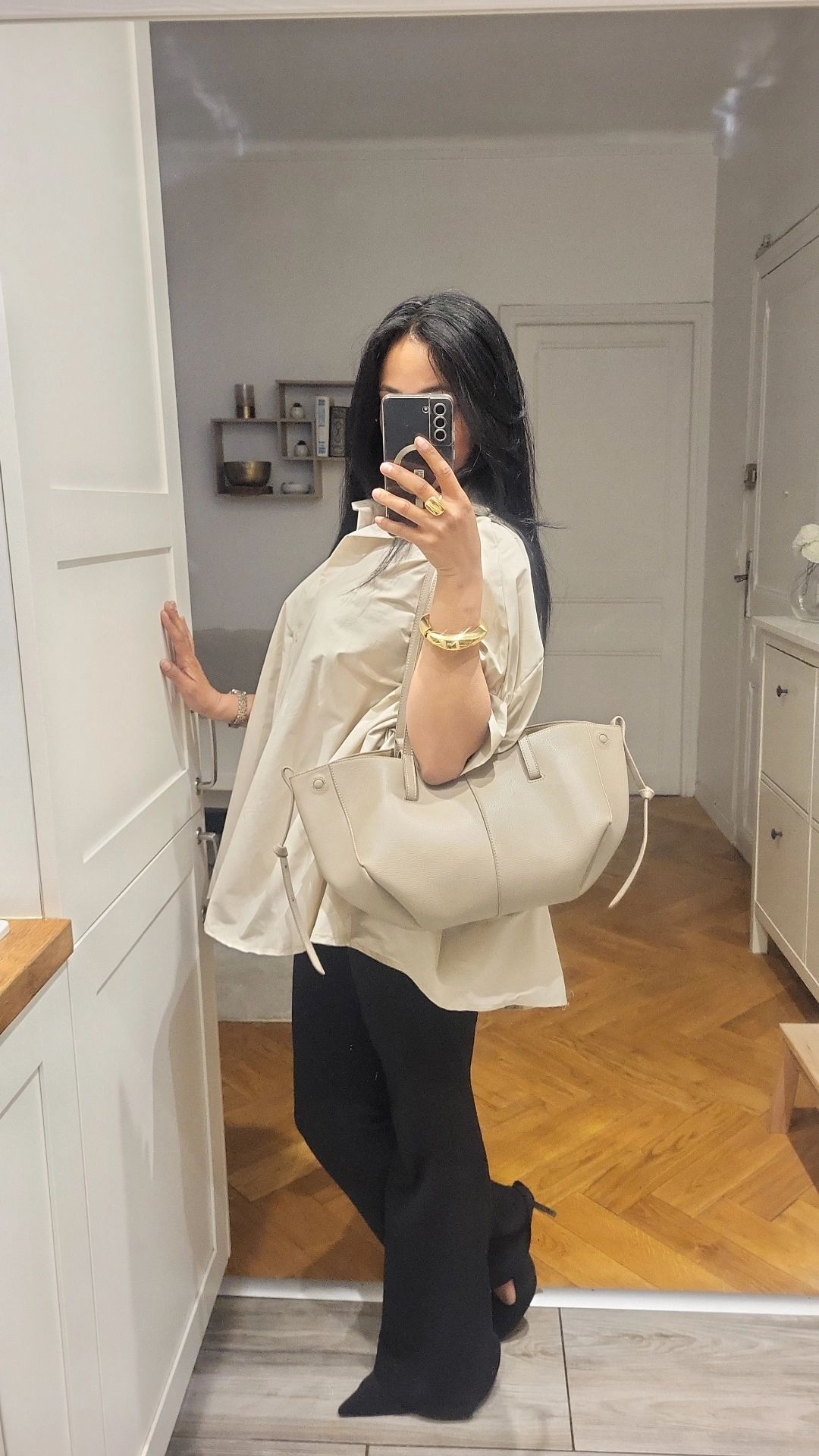 Chemise Papillon beige