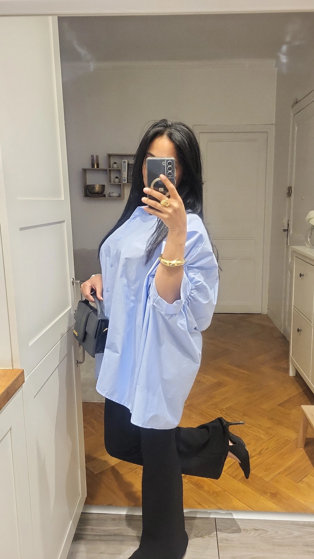 Chemise Papillon bleue