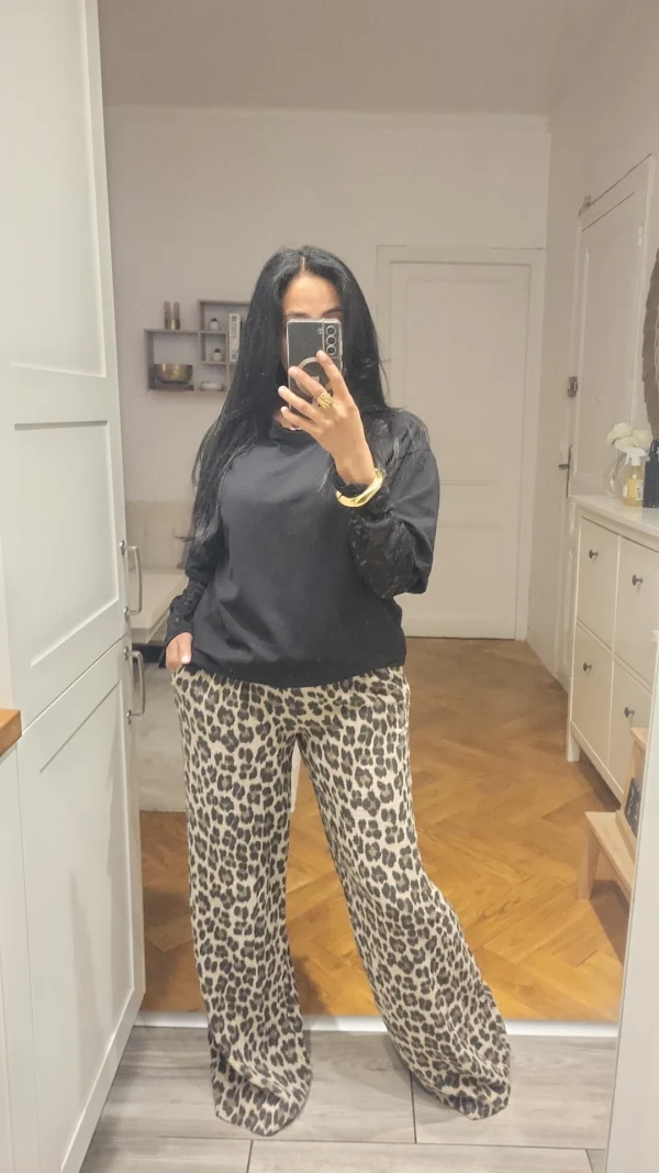 Pantalon Palazzo Fauve – Image 3