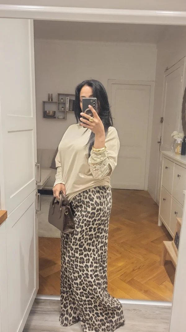 Pantalon Palazzo Fauve – Image 4