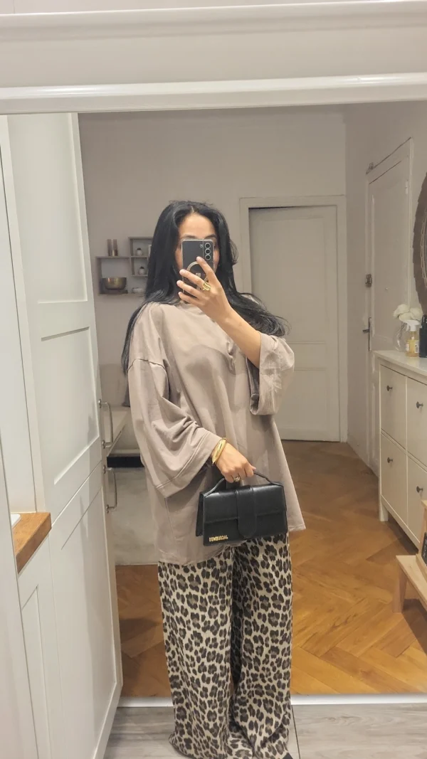 Top manches 3/4 Taupe – Image 4