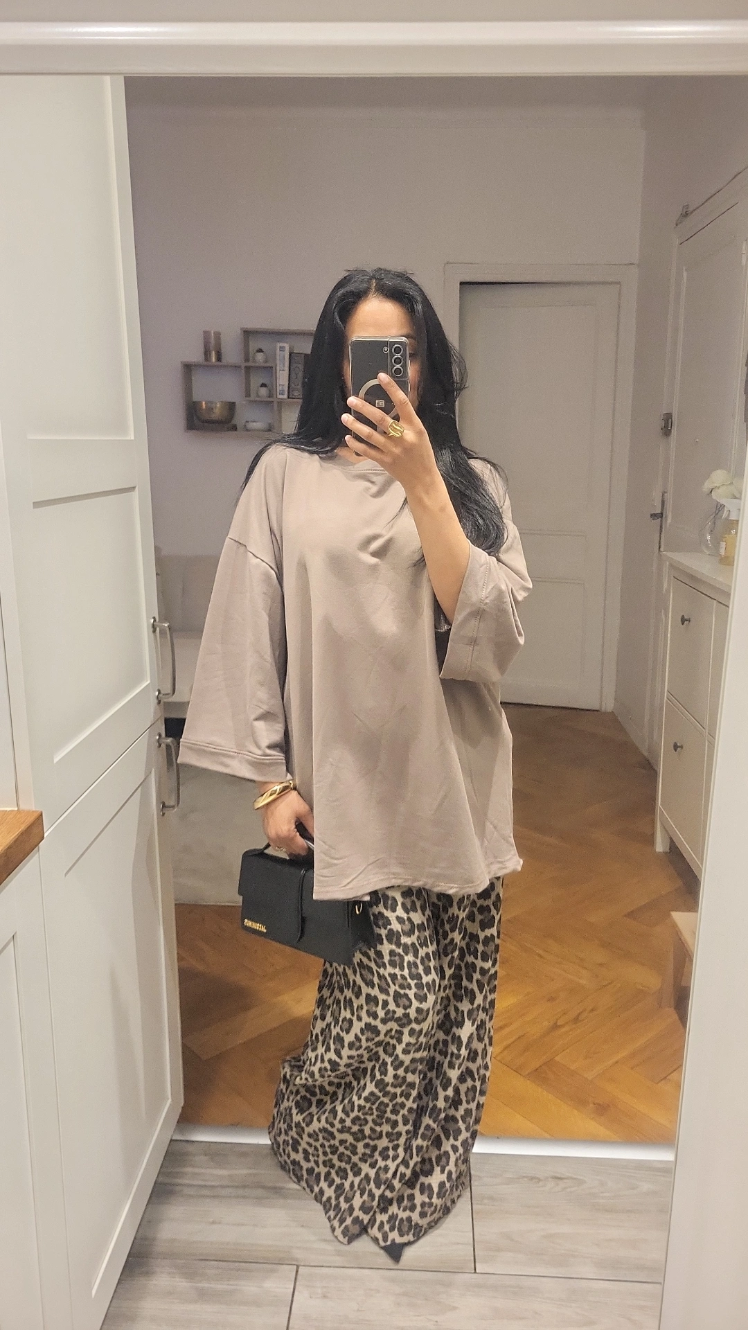 Top manches 3/4 Taupe