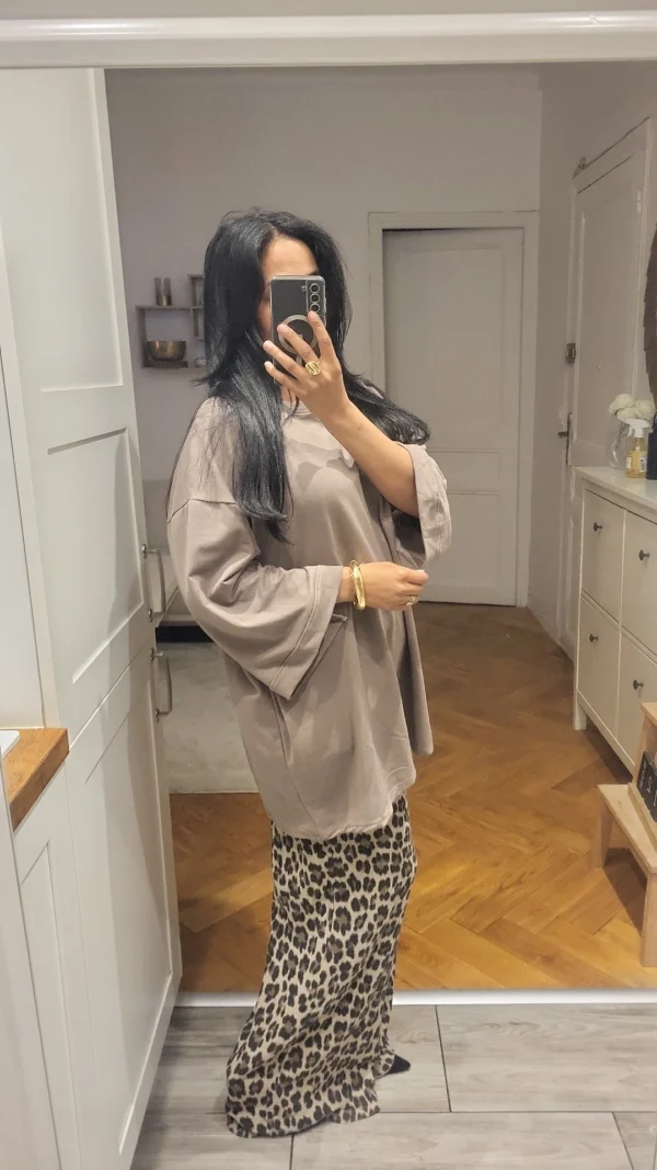 Top manches 3/4 Taupe – Image 2
