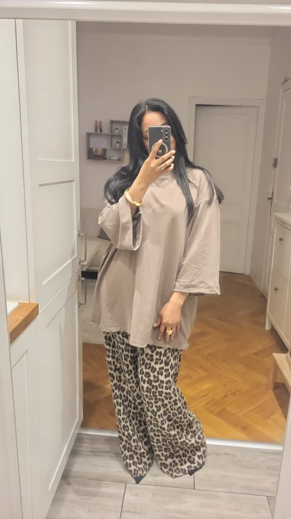Top manches 3/4 Taupe – Image 3