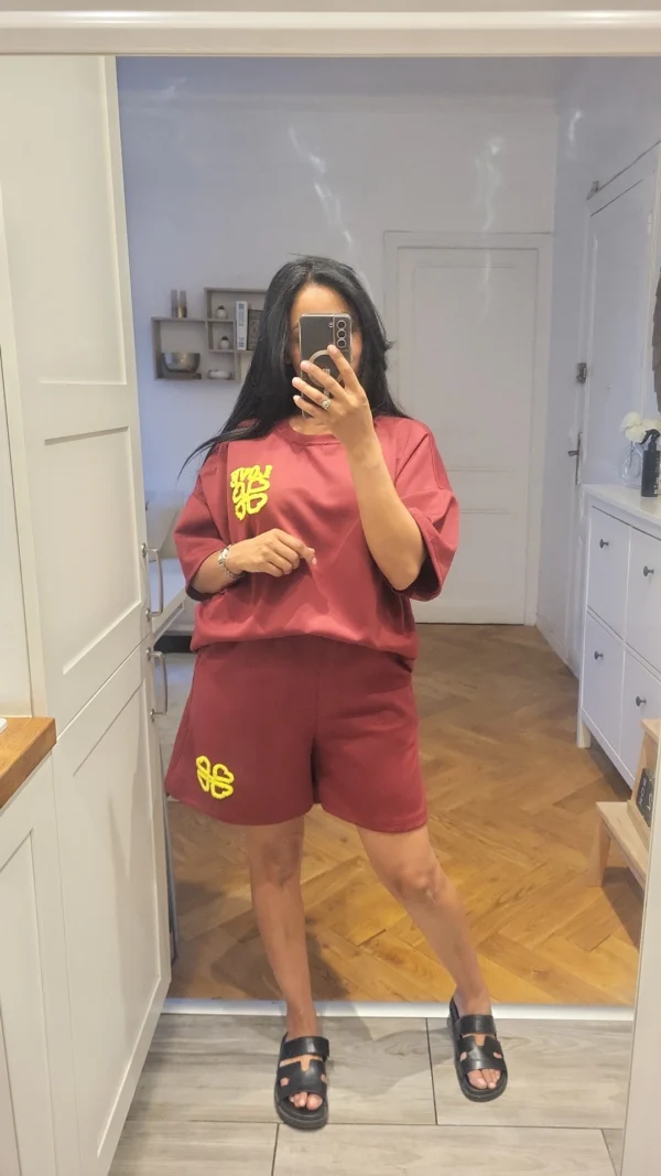 Ensemble Short Love Bordeaux – Image 2