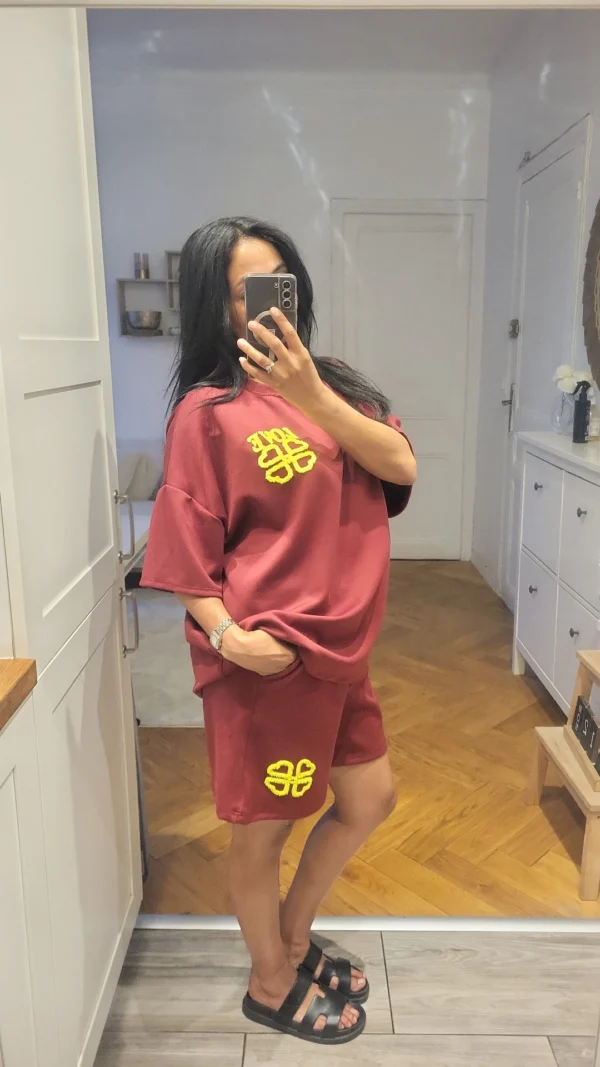 Ensemble Short Love Bordeaux – Image 3