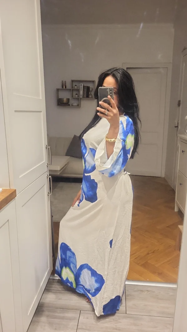 Robe Fleur de Tiaré Bleue – Image 2