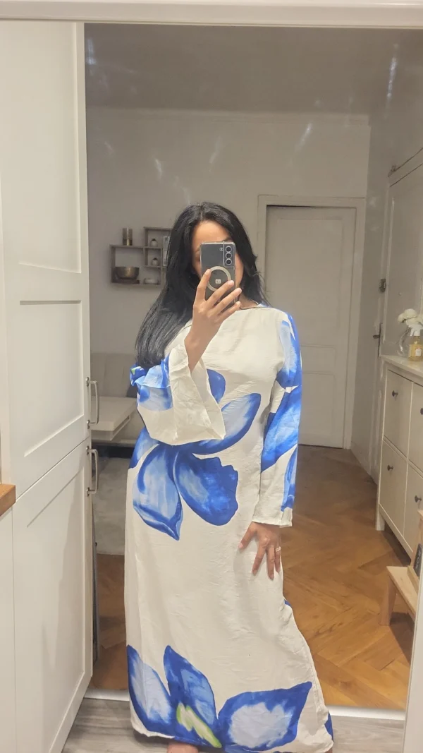 Robe Fleur de Tiaré Bleue – Image 3