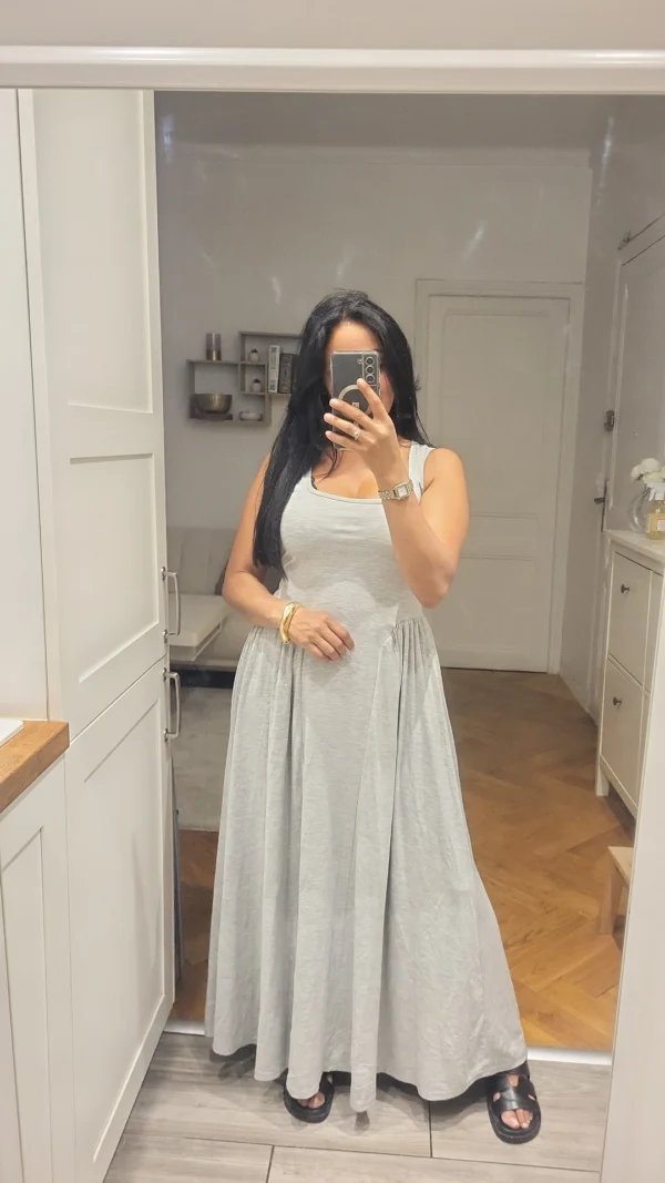 Robe longue Rania Gris – Image 4
