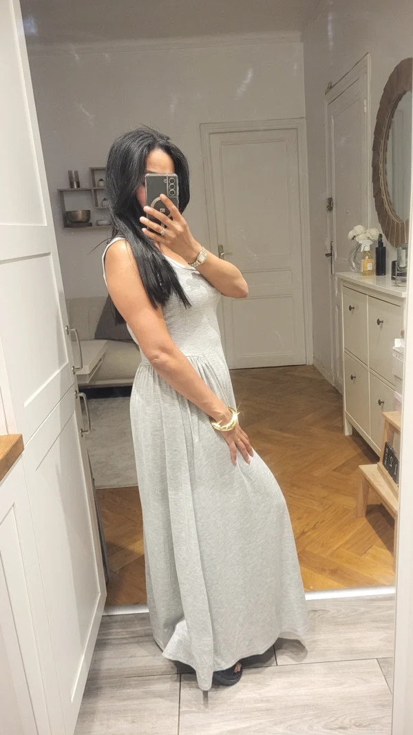 Robe longue Rania Gris – Image 2