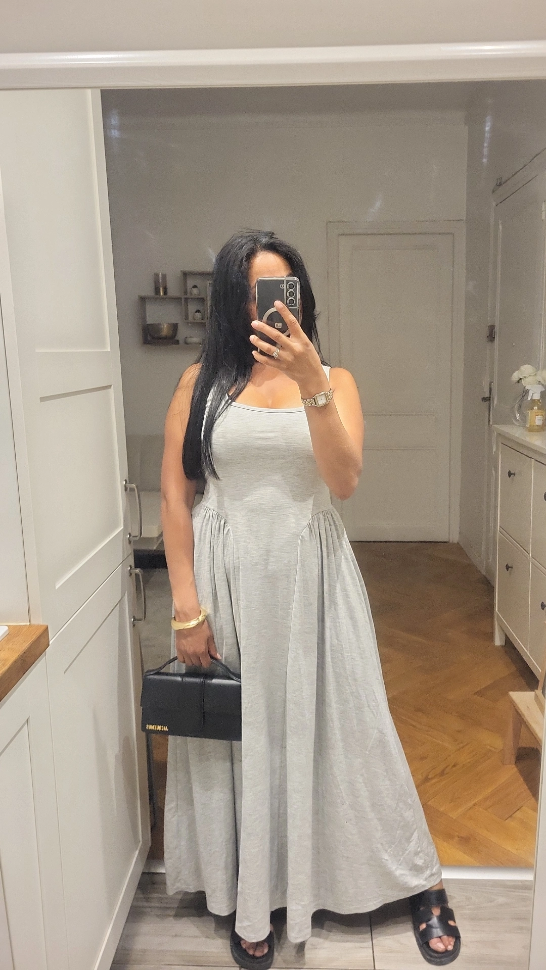 Robe longue Rania Gris