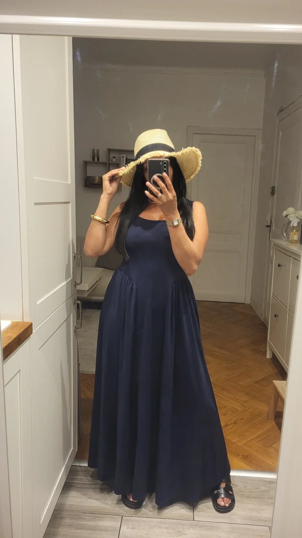 Robe longue Rania bleu – Image 3
