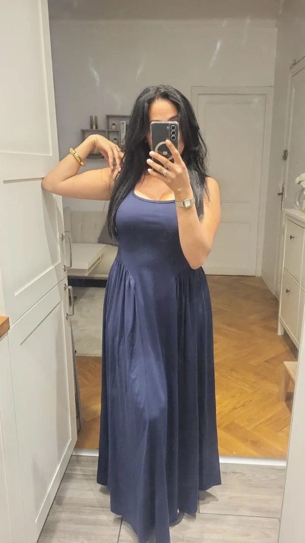 Robe longue Rania bleu – Image 2