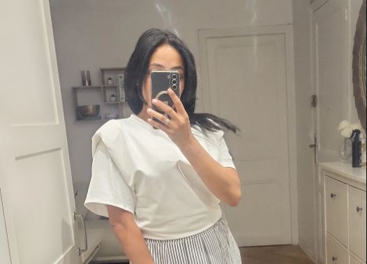 Tee-shirt structuré blanc