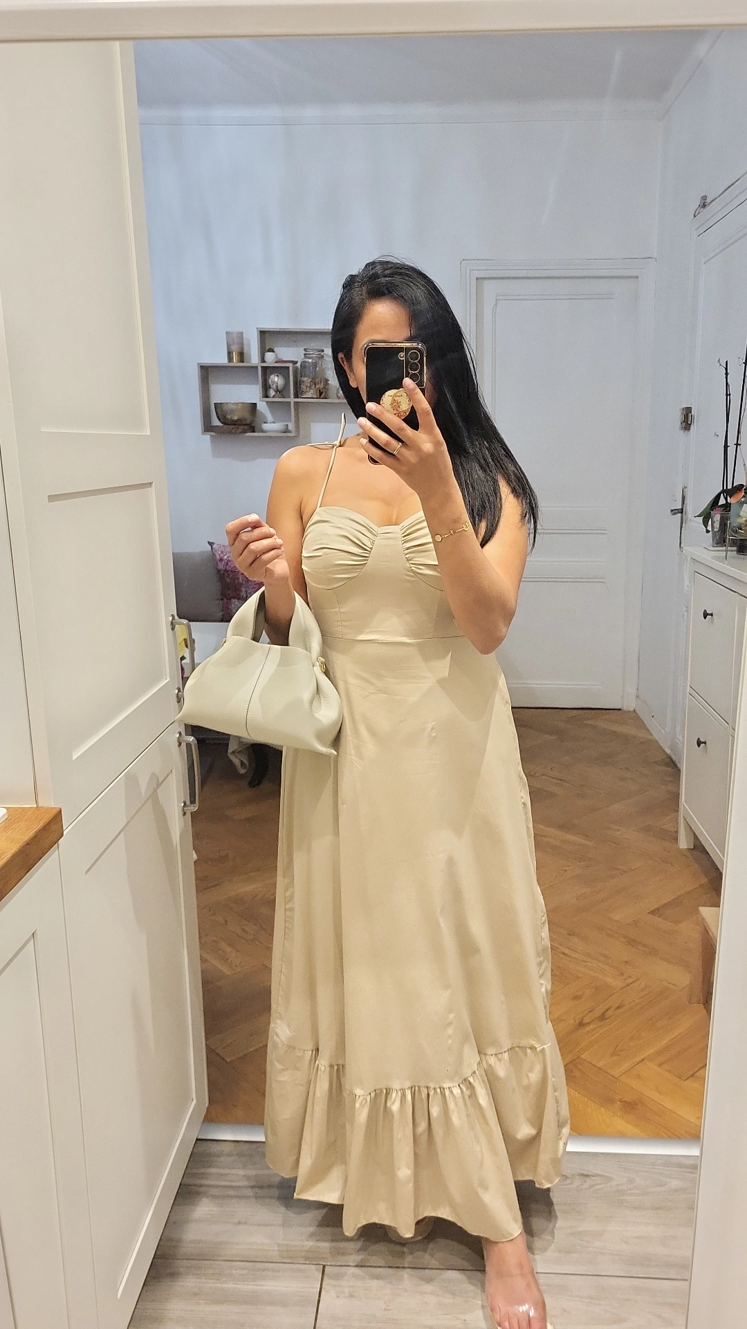 Robe longue à bretelles