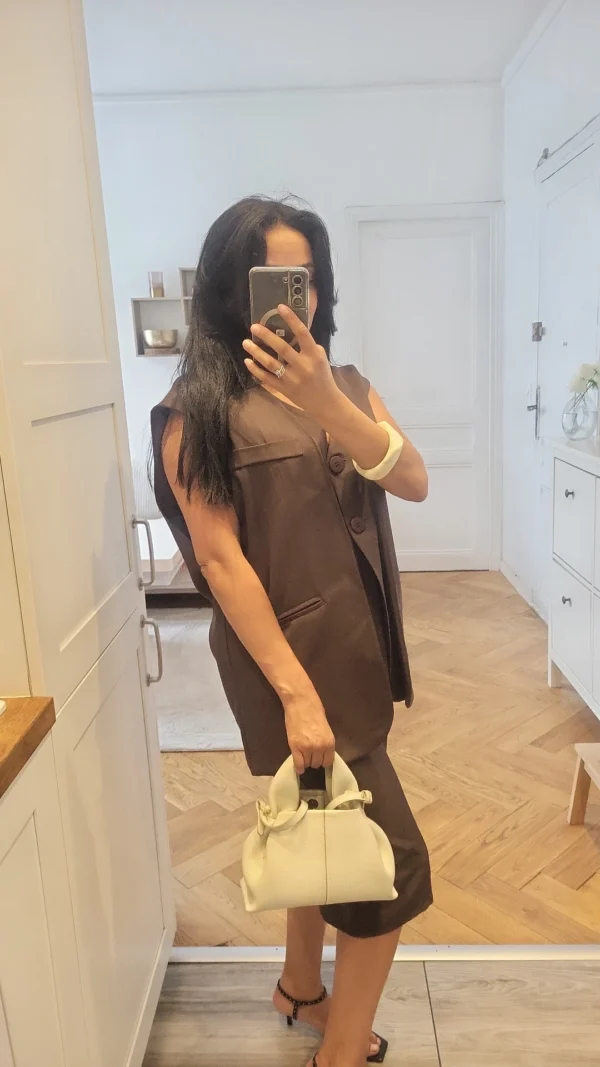 Ensemble Bermuda et son blazer gilet marron – Image 4