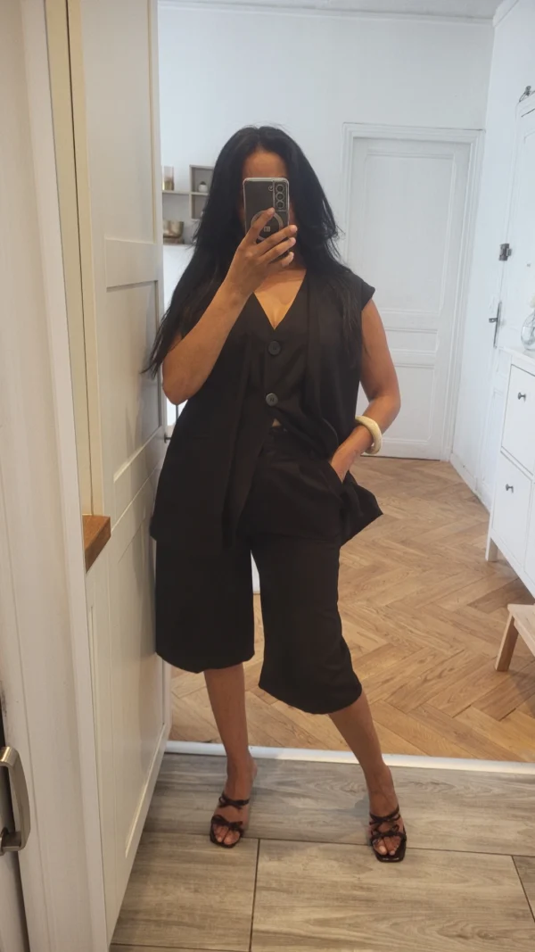 Ensemble Bermuda et son blazer gilet noir – Image 3