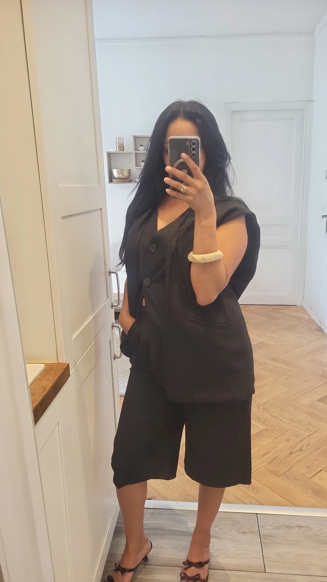 Ensemble Bermuda et son blazer gilet noir