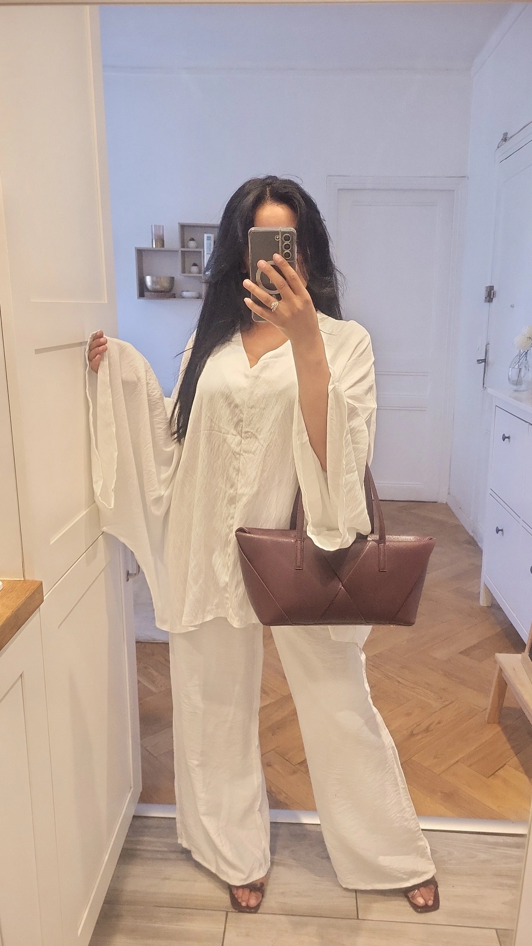 Ensemble tunique et son pantalon Blanc