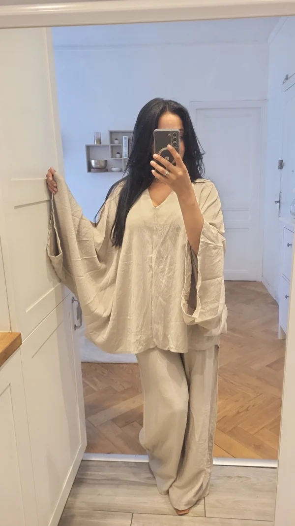 Ensemble tunique et son pantalon Blanc – Image 2