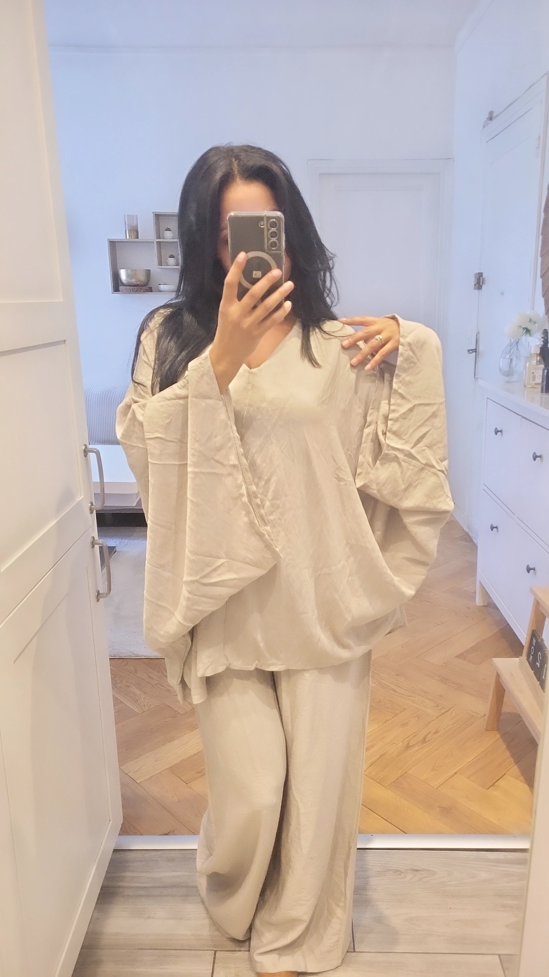 Ensemble tunique et son pantalon Beige