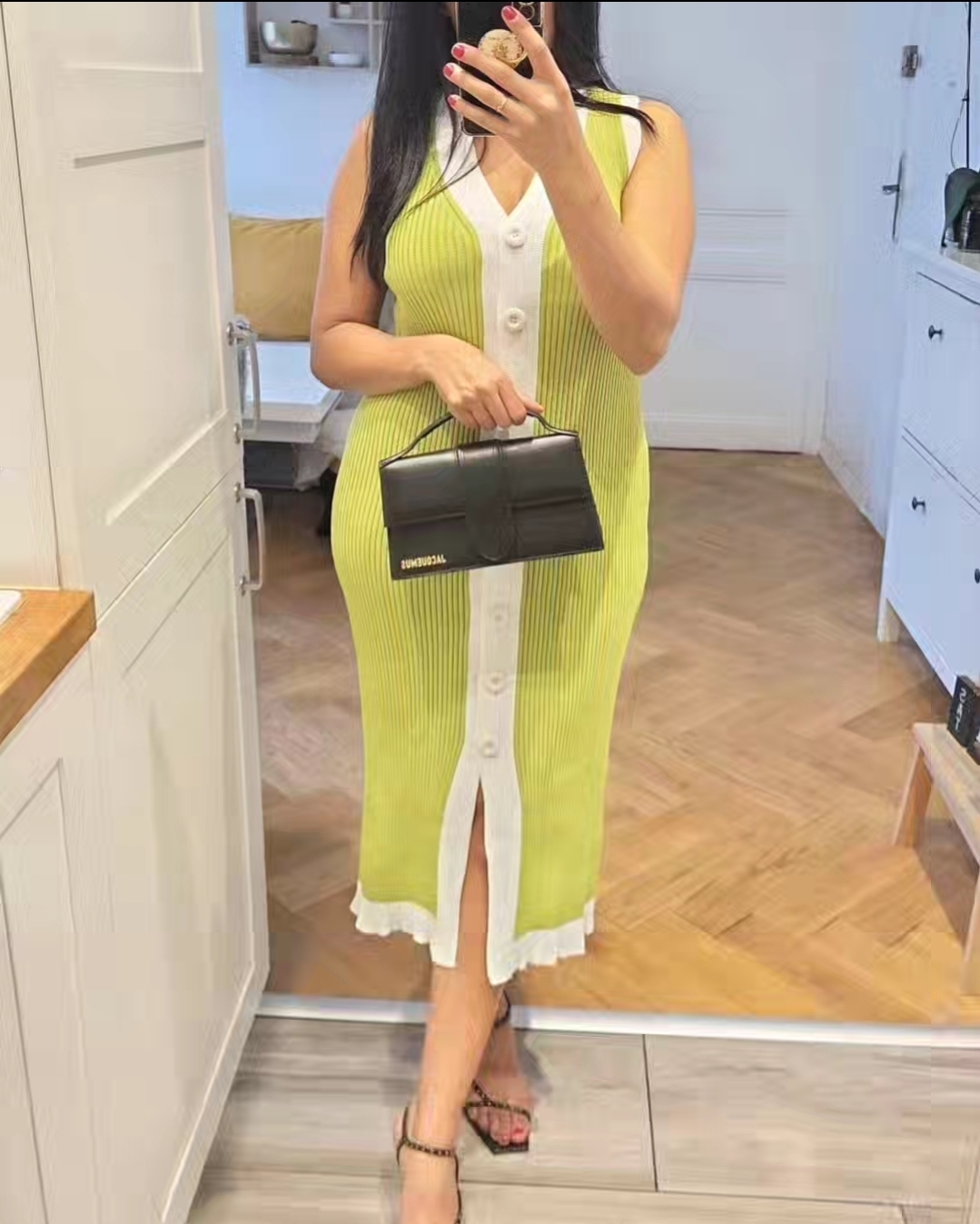 Robe Old Money vert anis