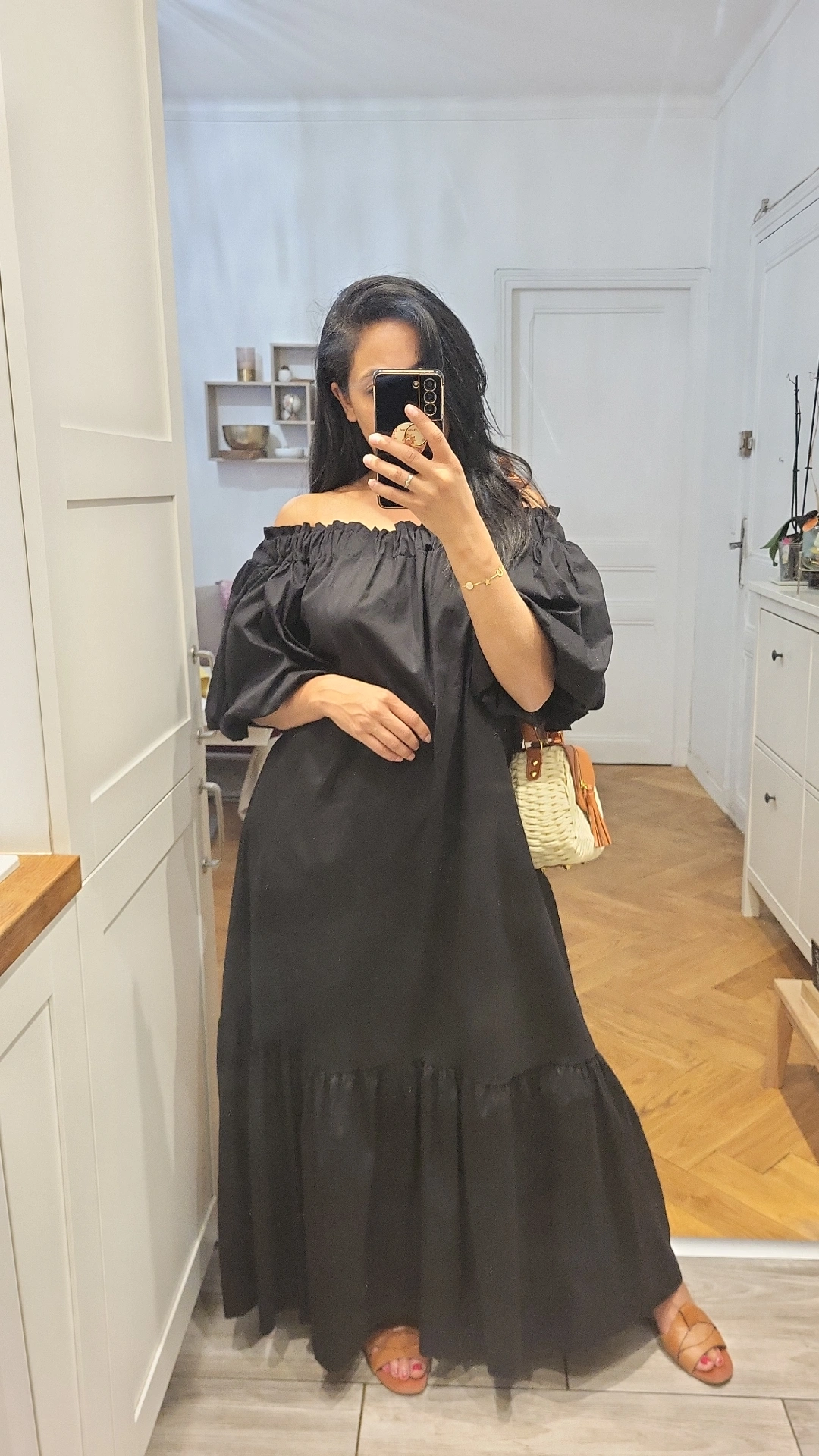 Robe longue Col bateau