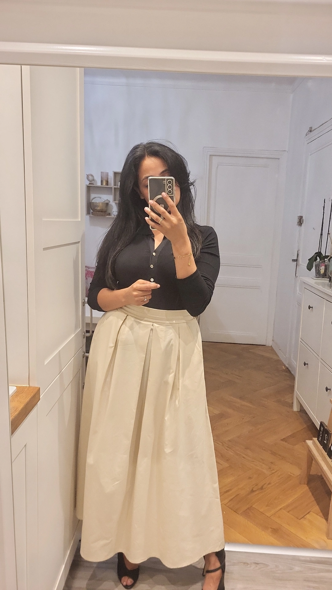 Jupe longue Beige