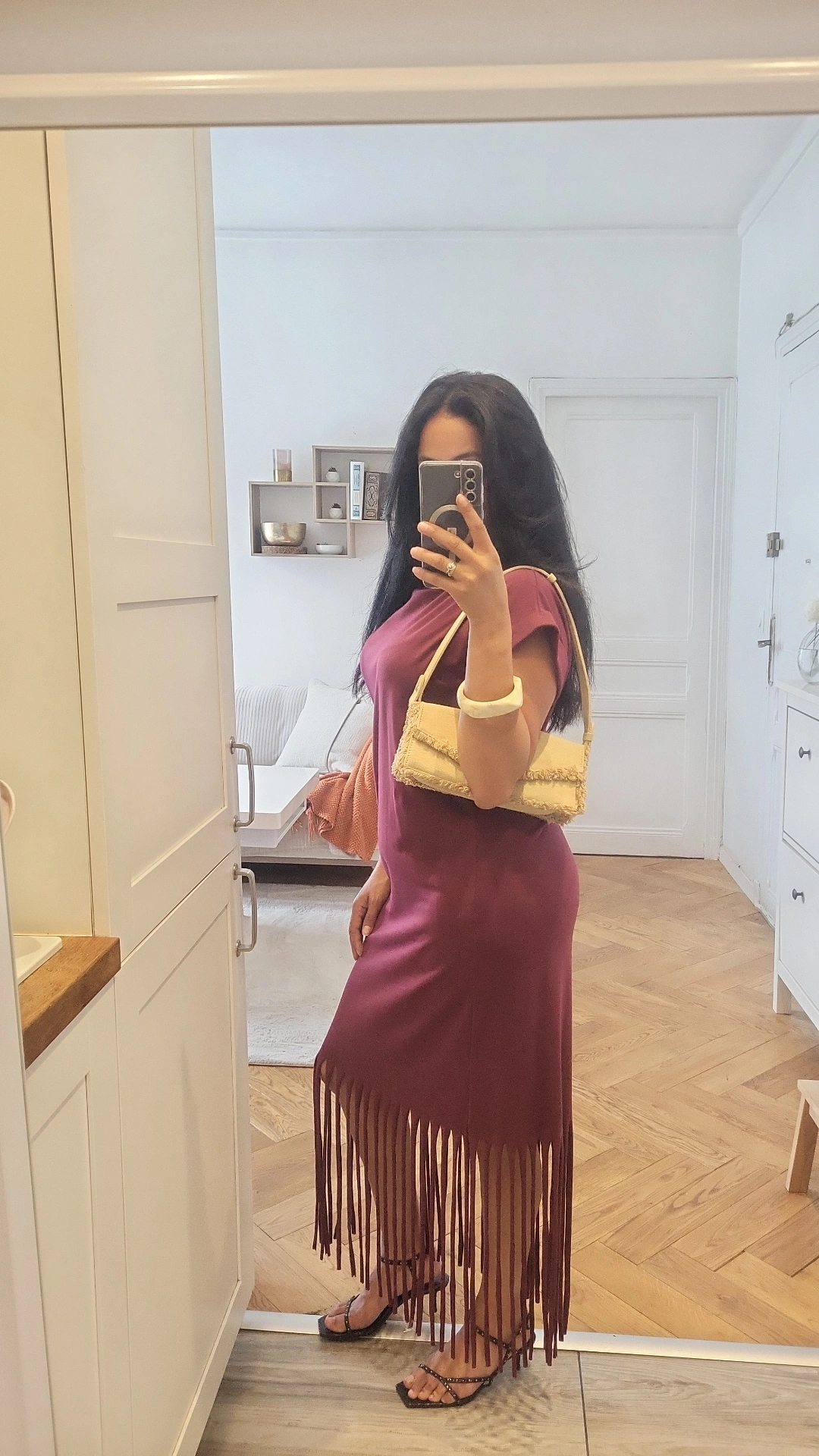 Robe Pocahontas bordeaux