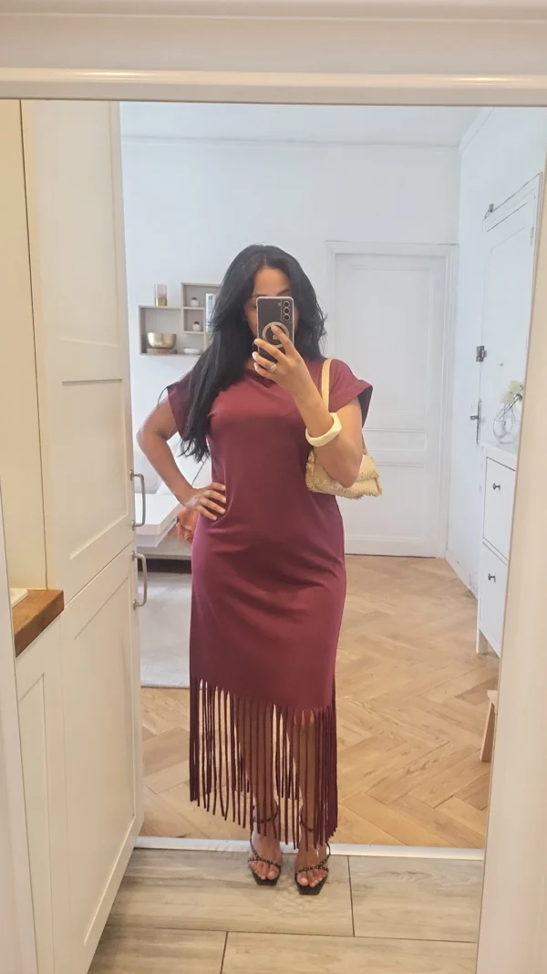 Robe Pocahontas bordeaux – Image 4
