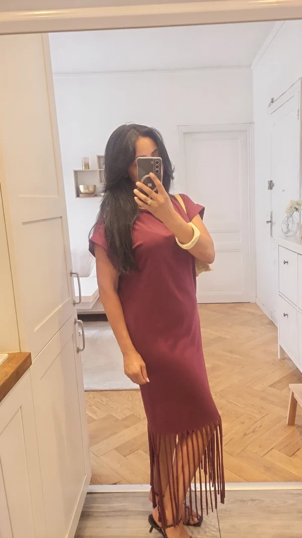 Robe Pocahontas bordeaux – Image 2