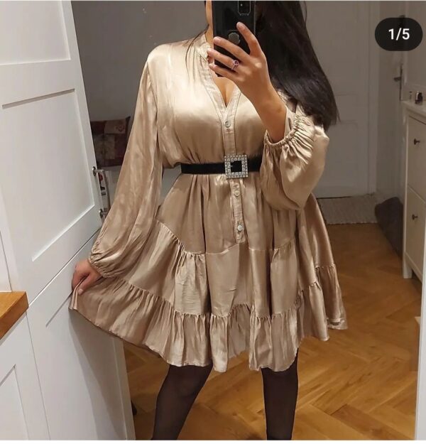 Robe soie Marron glacé