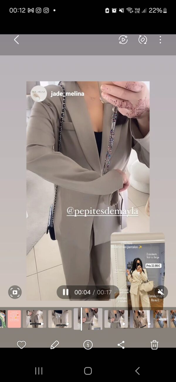 Ensemble Blazer et son pantalon taupe – Image 2